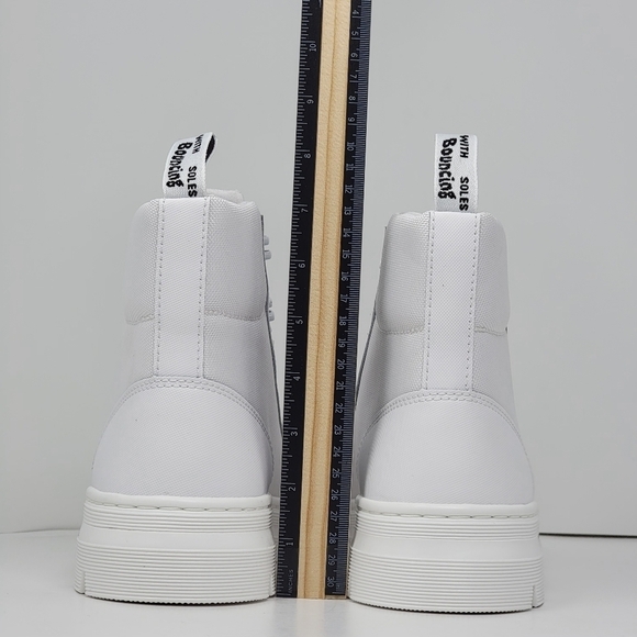 Dr. Doc Martens Combs W Combat Boots Women’s Size 5 White Air Ware Nylon New - Picture 7 of 11
